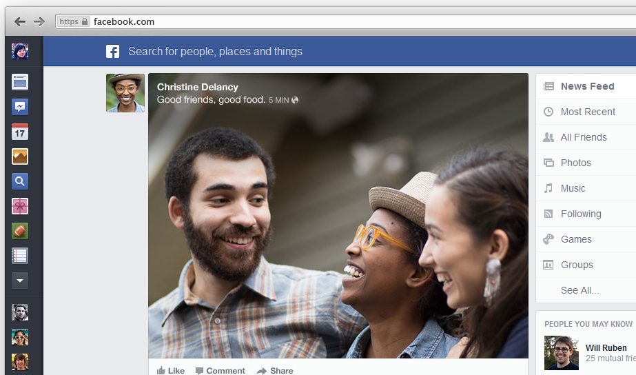 Ny layout för Facebooks nyhetsflöde